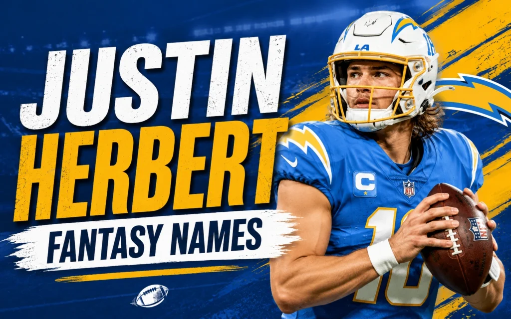 Justin Herbert Fantasy Names: The Funniest, Boldest Picks for Your League Justin Herbert Fantasy Names: The Funniest, Boldest Picks for Your League