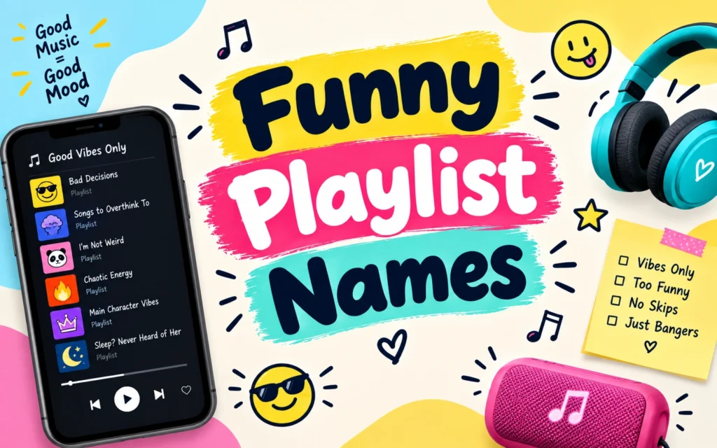 Funny Playlist Names: 150+ Ideas To Make Your Friends Laugh (2026) Funny Playlist Names: 150+ Ideas To Make Your Friends Laugh (2026)