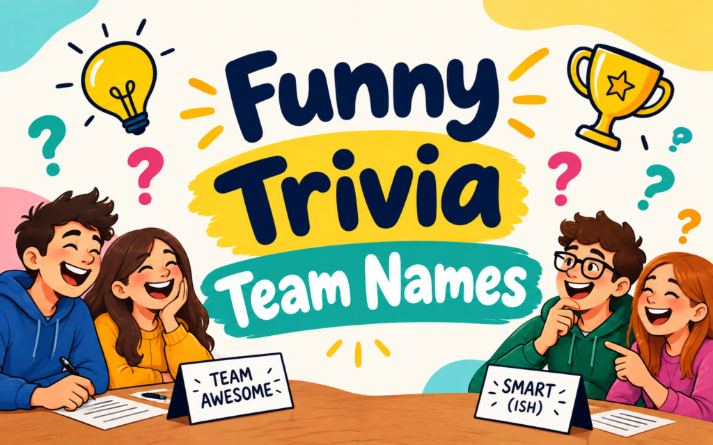 The Only List of Funny Trivia Team Names You Need The Only List of Funny Trivia Team Names You Need
