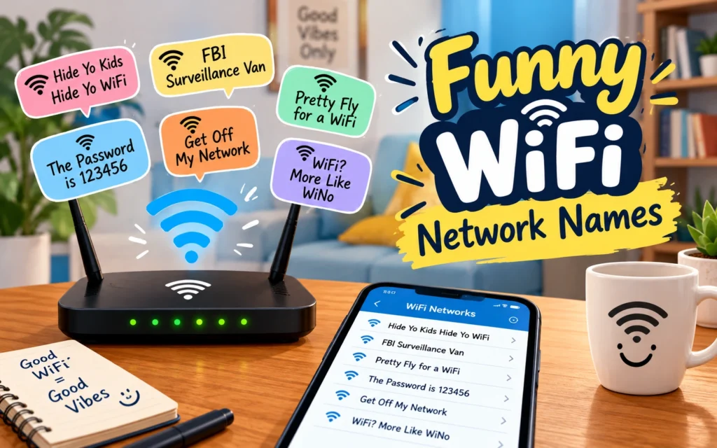 Funny WiFi Network Names: 50+ Picks, Ideas, and Rules for 2026 Funny WiFi Network Names: 50+ Picks, Ideas, and Rules for 2026